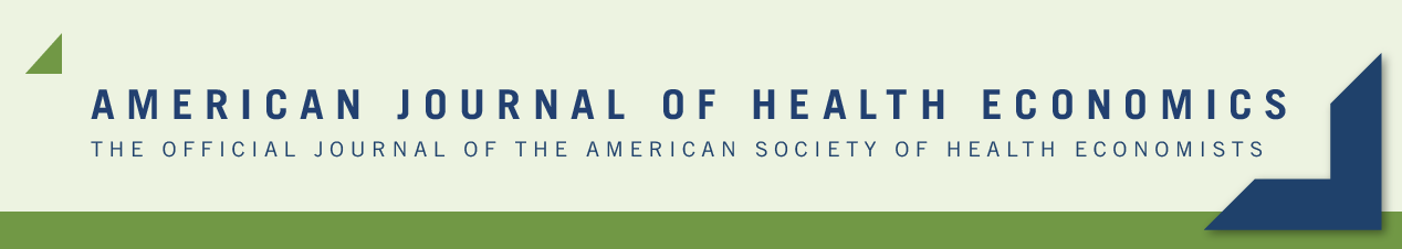 American Journal of Health Economics. The official journal of the American Society of Health Economists.