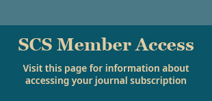 SCSC Member Access: Visit this page for information about accessing your journal subscription.